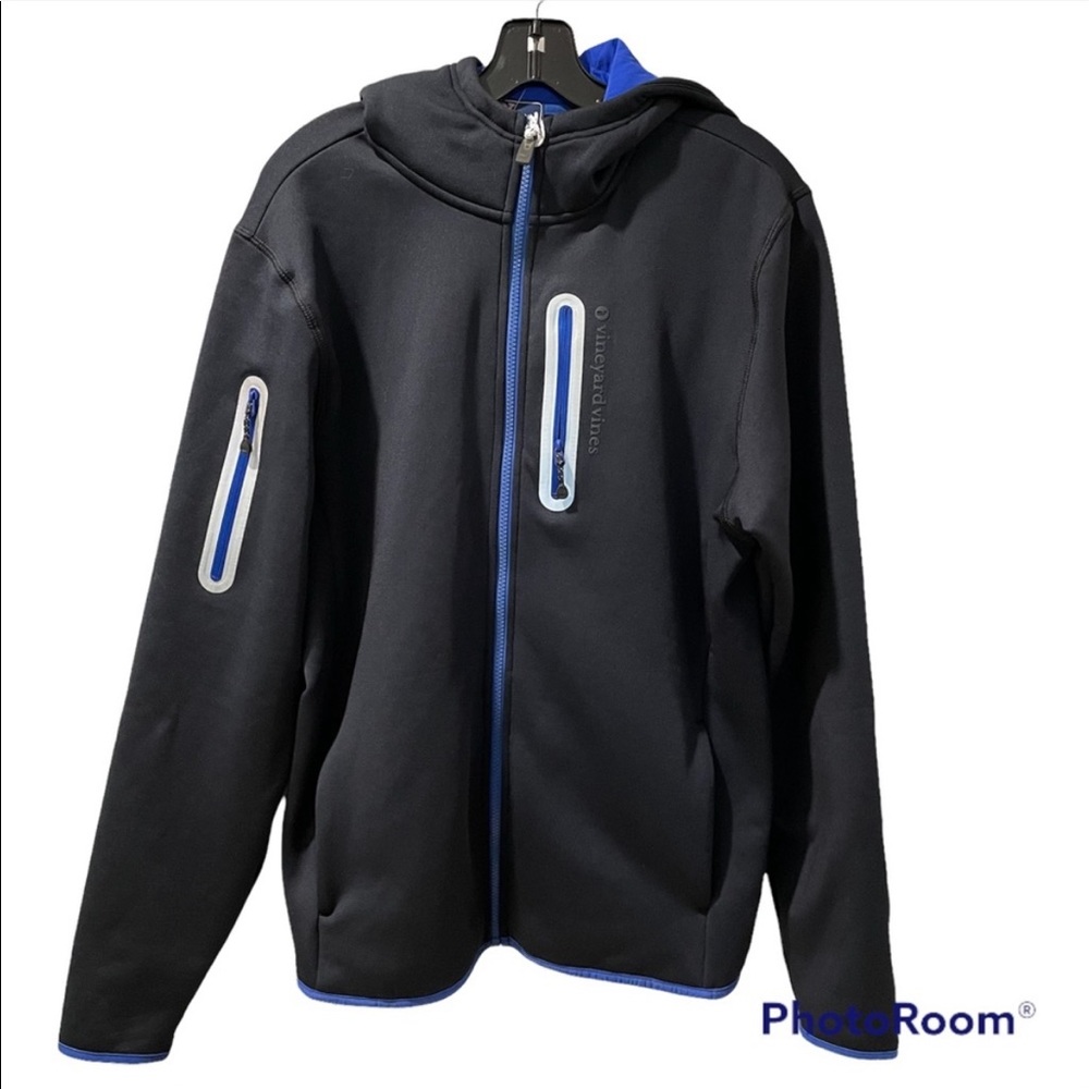 Vineyard Vines Long Sleeve Mens Tech Performance Jacket with Hood Medium…